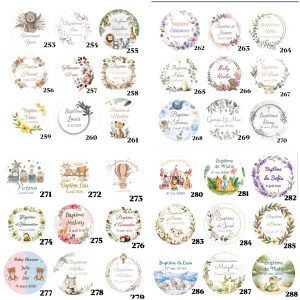 Etiquettes personnalisées lot de 10