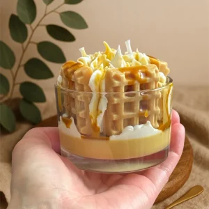 Bougie gourmande : Gaufre vanillé 120g