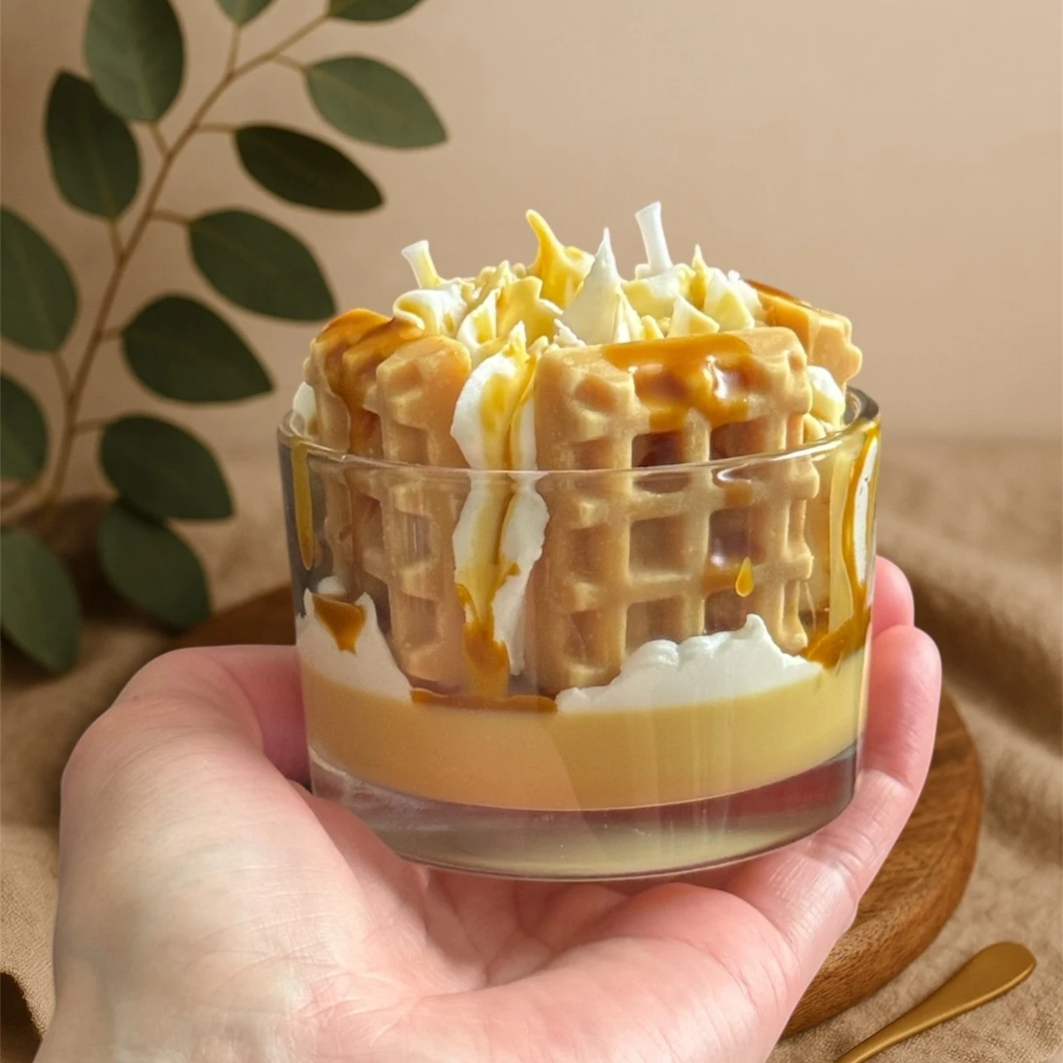 Bougie gourmande : Gaufre vanillé 120g