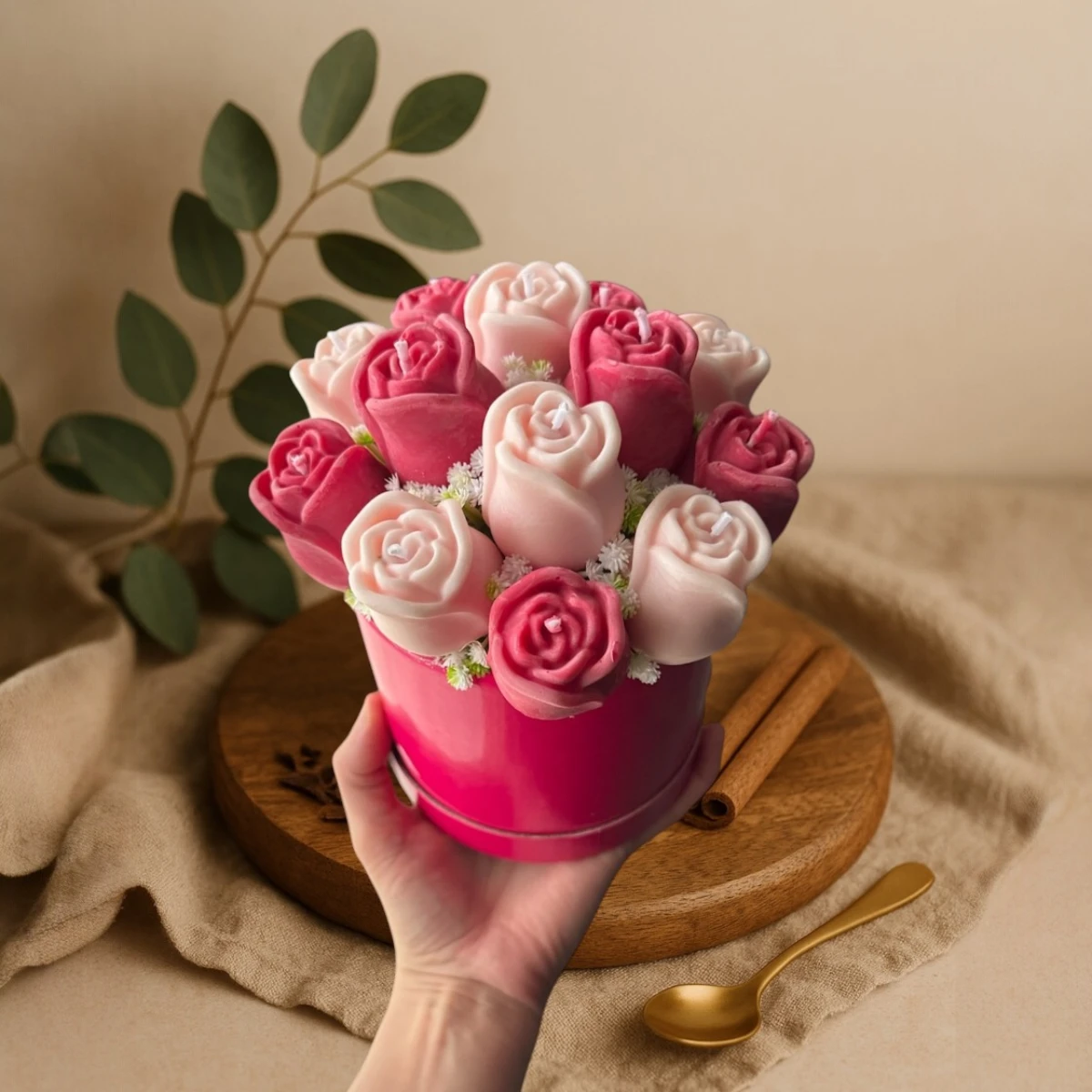Bouquet parfumé de 13 roses (personnalisable)