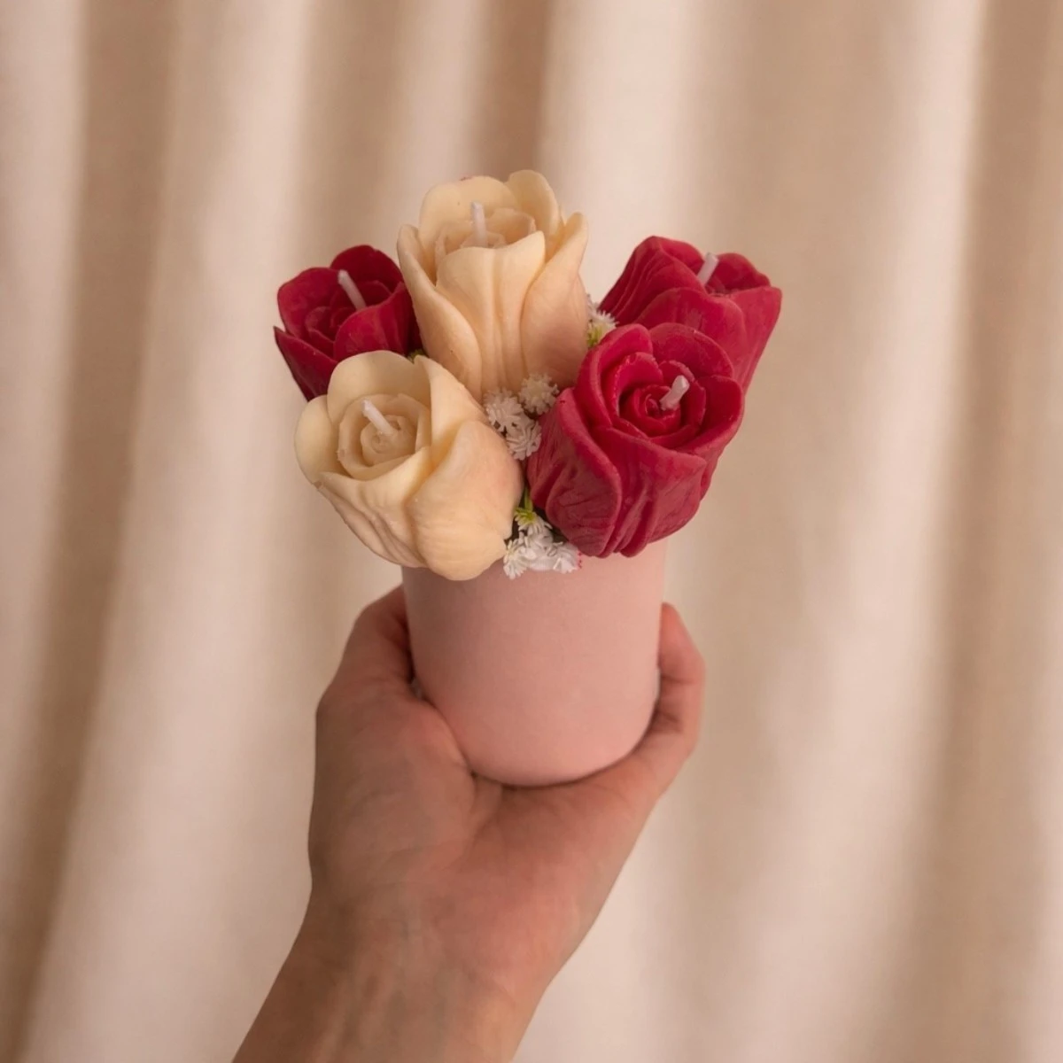 Mini Bouquet parfumé de 6 tulipes 3D (personnalisable)