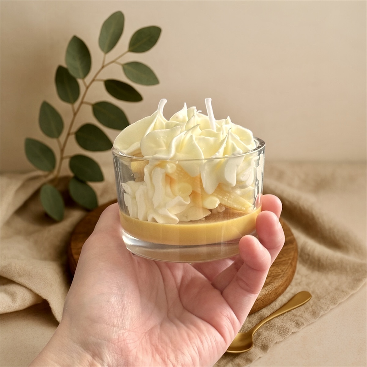 Bougie gourmande : Vanille Caramel 120g