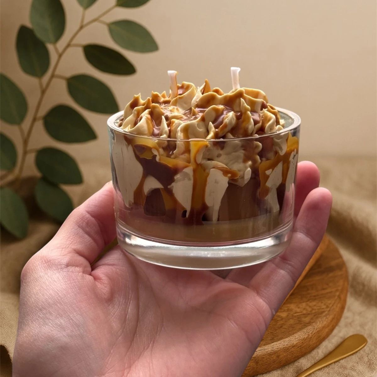 Bougie gourmande : Caramel beurre salé 120g