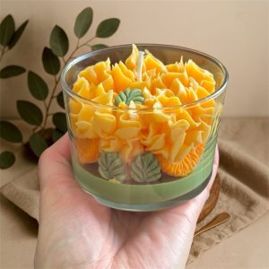 Bougie gourmande : Agrumes et sauge 120g